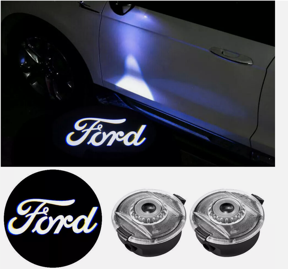 2x LED 3D Car Side Rear View Mirror Puddle Lights HD for Ford Taurus F-150 Edge