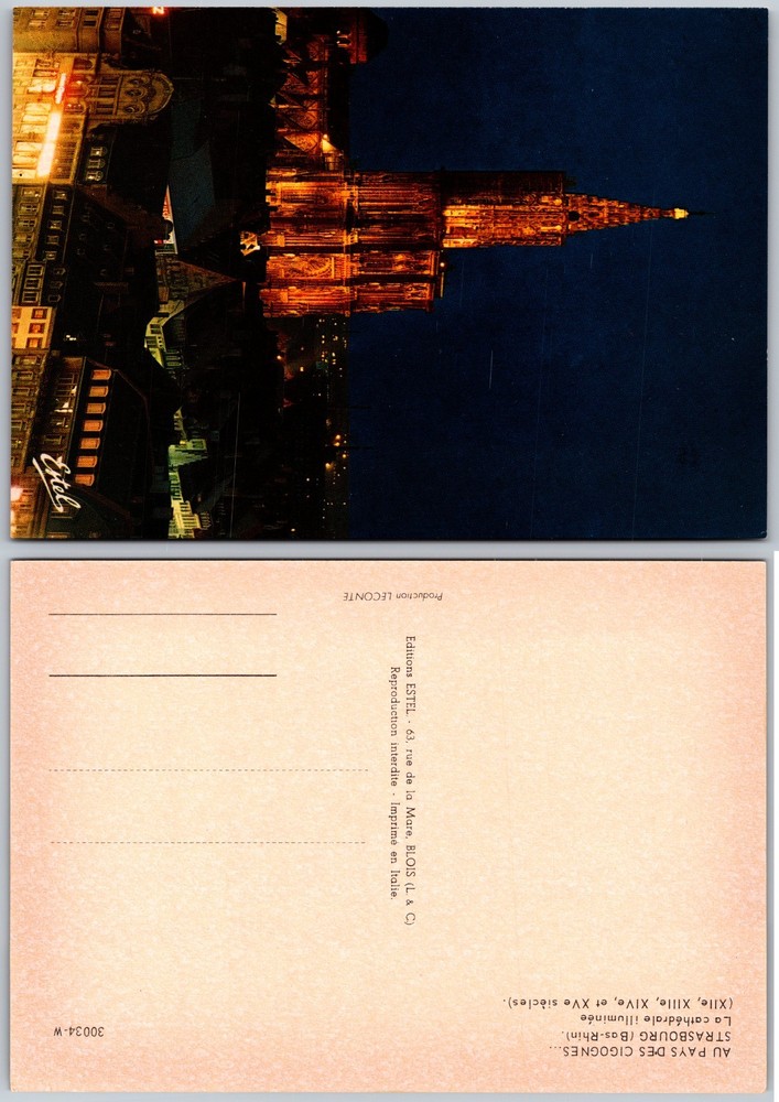 Continental Strasbourg Cathedral Postcard