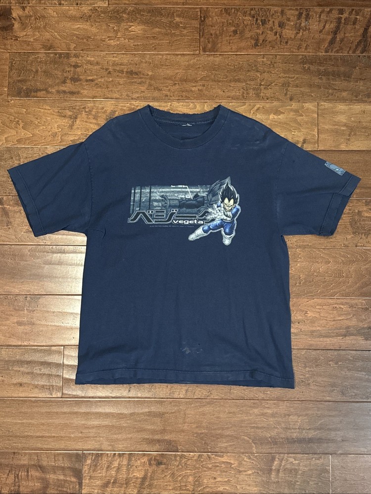 Vintage 2000 Dragon Ball Z Vegeta Super Saiyan Blue T-shirt Tee Adult Size Large