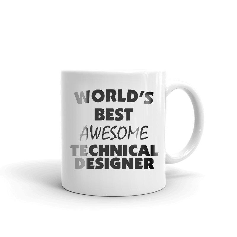 World's Best Awesome Technical Designer Coffee Tea Ceramic Mug Office Cup Gift