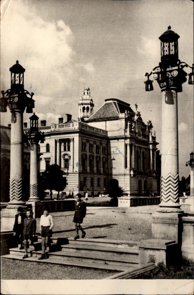 RPPC Oradea Romania Theater vintage postcard h494