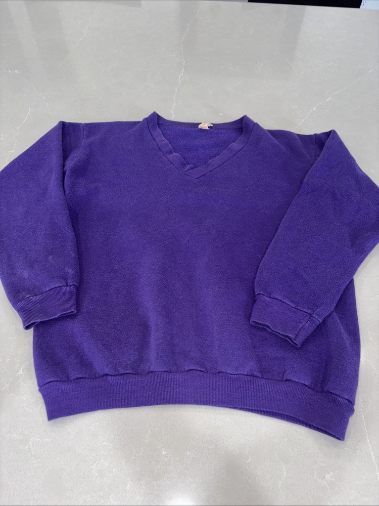Vintage purple Crewneck  cotton nylon blend sweatshirt size Medium women’s
