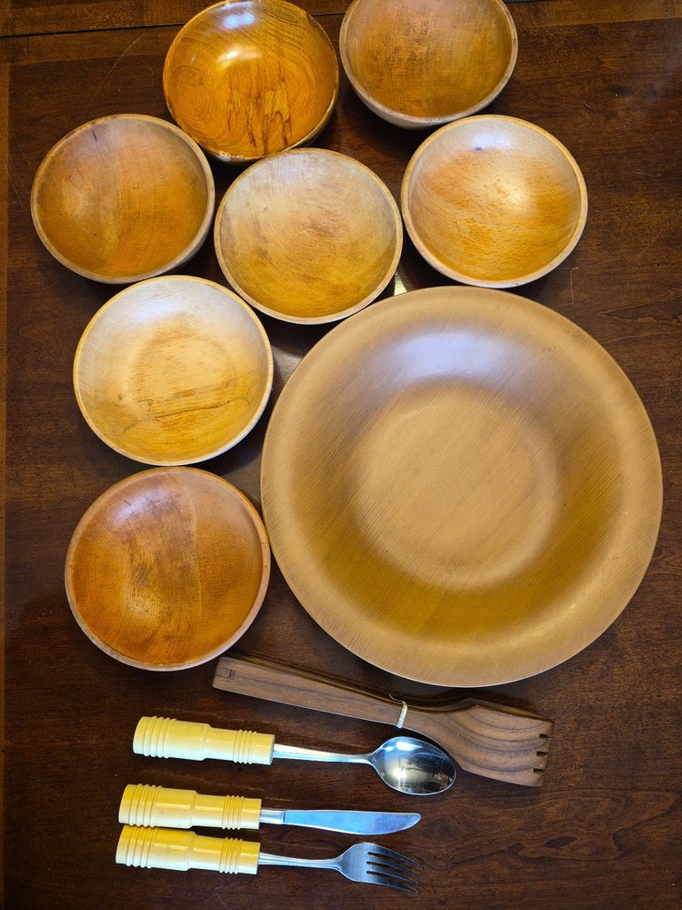 Vintage Mismatched Salad Set