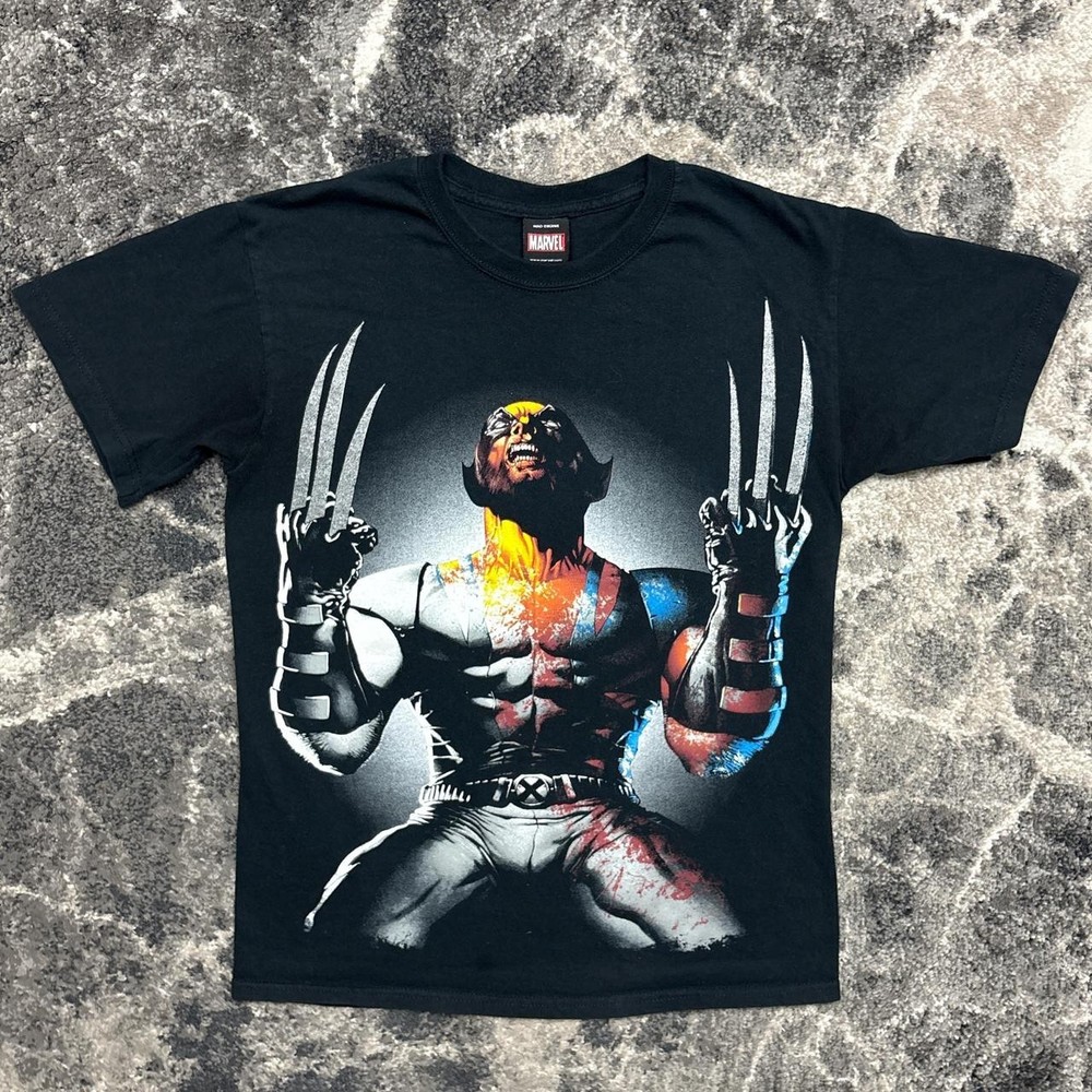 Vintage Wolverine Shirt Mens Small X Men Marvel Mad Engine Y2K 2000s Comic Black
