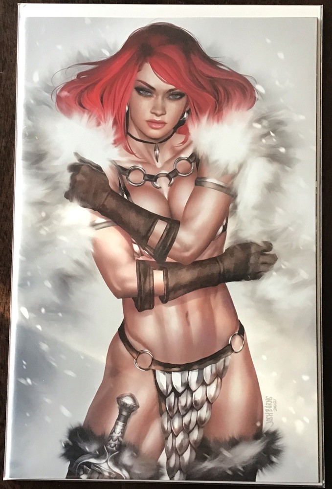 The Invincible Red Sonja 5 VARIANT VIRGIN Josh BURNS COA