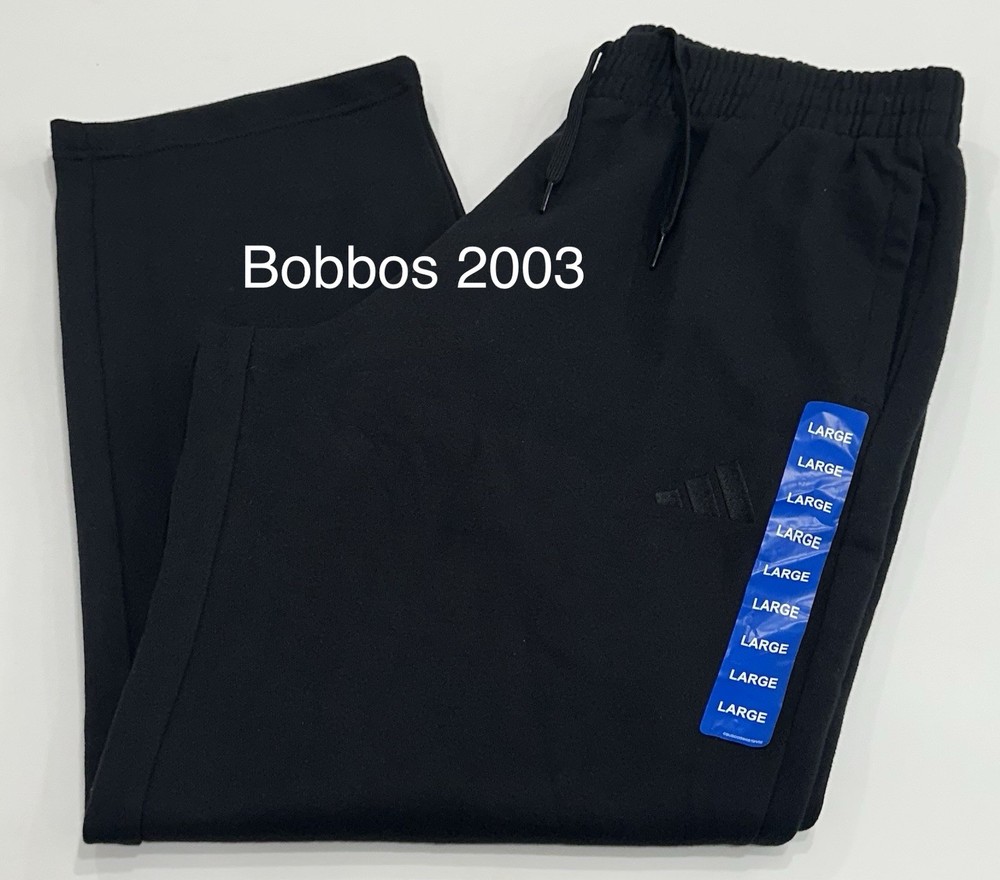 Adidas Men's Pockets Fleece Pants, Black, Size L
