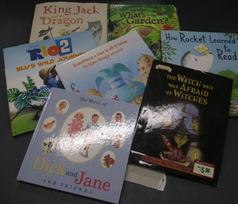 LOT x 7 Kid Children's Books all Hardcover Larger Size Mixed Titles as shown