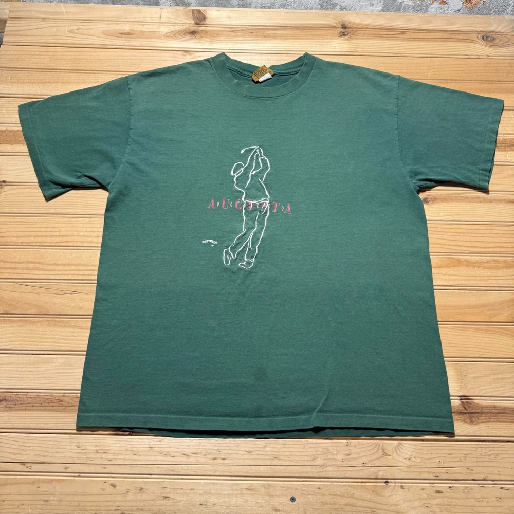 Vintage 90s Augusta Georgia Golf Sports Embroidered Single Stitch T-Shirt USA XL
