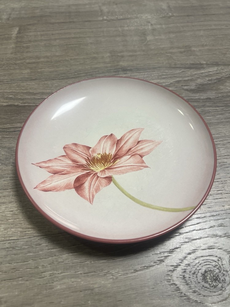 COLORWAVE NORITAKE — Raspberry Floral Accent Plate — Set of 3