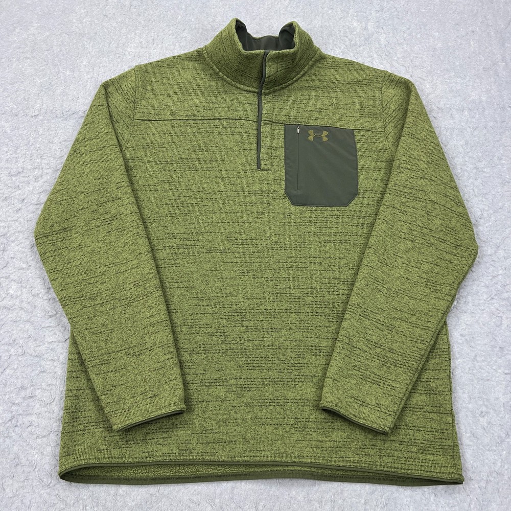Under Armour Specialist Henley 2.0 Men's XXL Green 1/4 Zip Fleece Pullover Golf