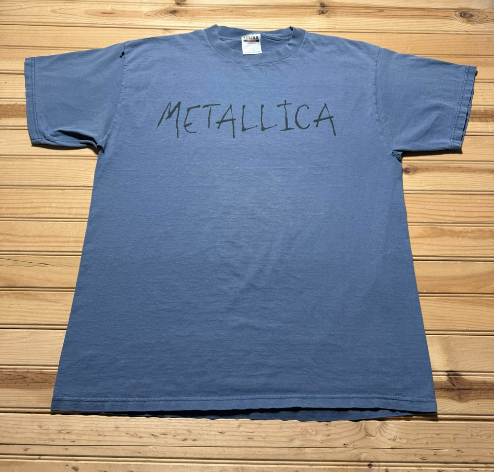 Vintage 90s Metallica ReLoad Tour Rock Band Concert Tee Shirt USA Made Size XL