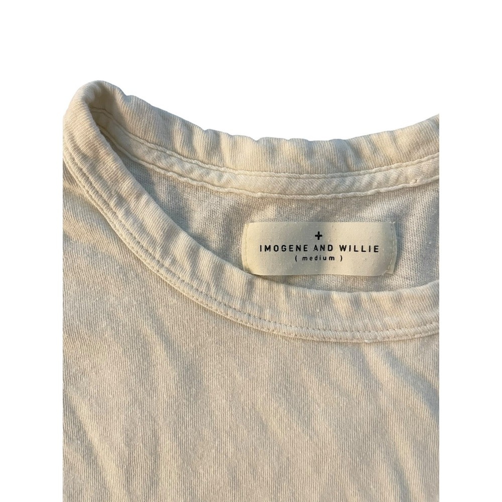 Imogene + Willie Cream Classic Knit Pocket Tee Size Medium