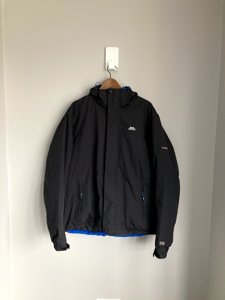 Trespass Mens XL Donelly Jacket Shell Black Tres Tex Waterproof Coat Walking
