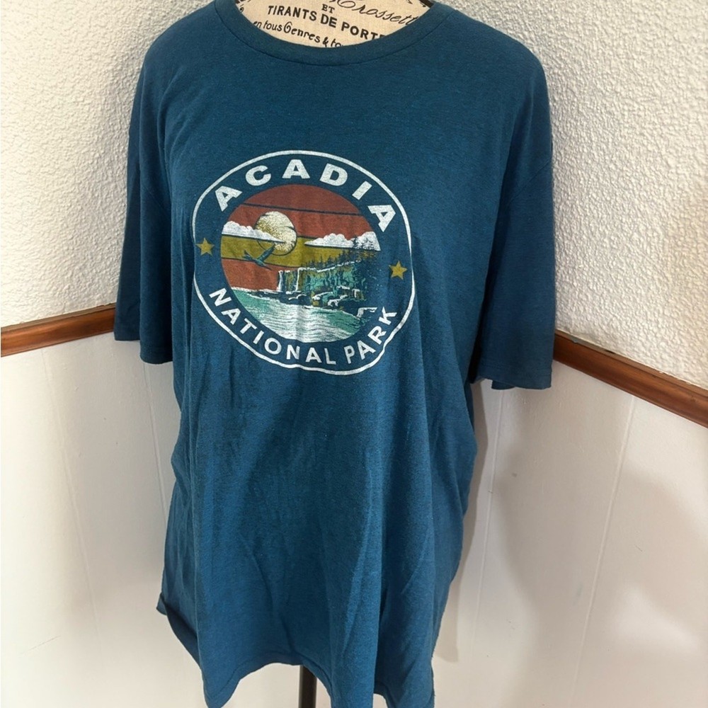 Acadia National Park Blue Graphic T-Shirt-image