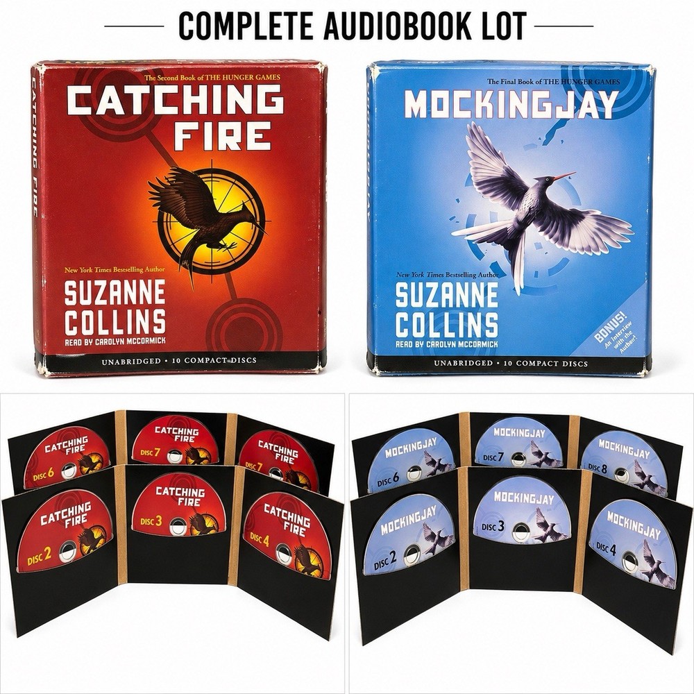 Hunger Games Audiobook Lot Catching Fire Mockingjay CD Unabridged
