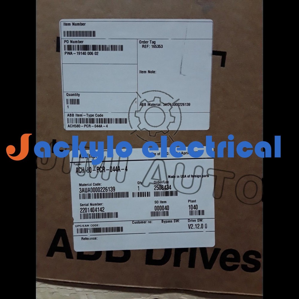 ACH580-PCR-044A-4 ABB VFD Integrated Circuit Breaker 30HP 480V Fast Shipping