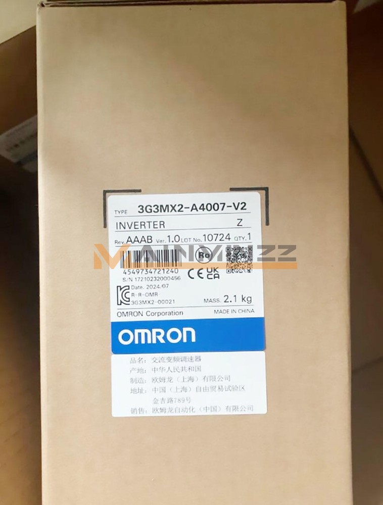 1Pc Omron Inverter 3G3Mx2-A4007-V2 New