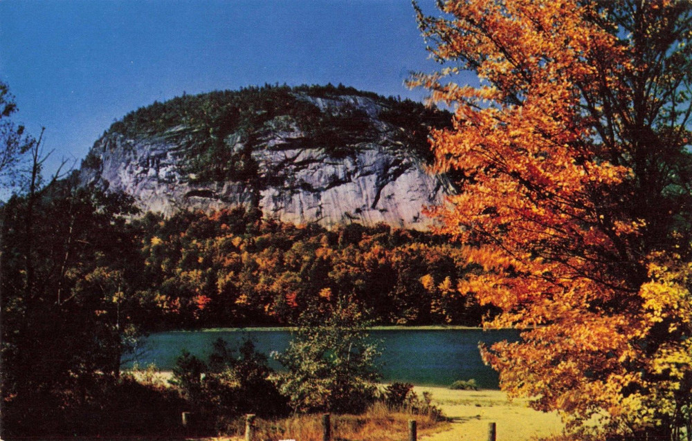 White Horse Ledge & Echo Lake - North Conway New Hampshire NH - Postcard
