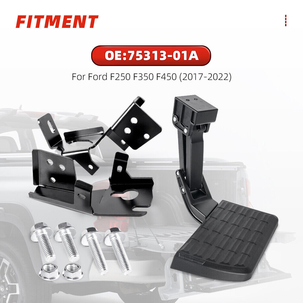 Rear Bumper Side Bed Step Retractable 75313-01A For Ford F250 F350 F450 17-22