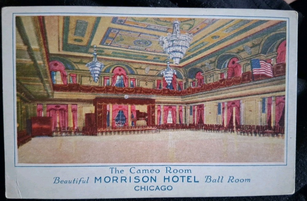 Morrison Hotel The Cameo Room Ball Room Chicago Illinois Postcard