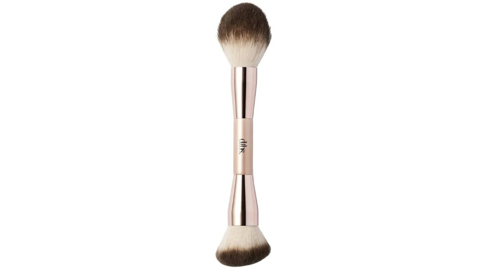 DIBS Beauty Duo Brush Face for Cream + Powder Dual Ended with Synthetic Bristle