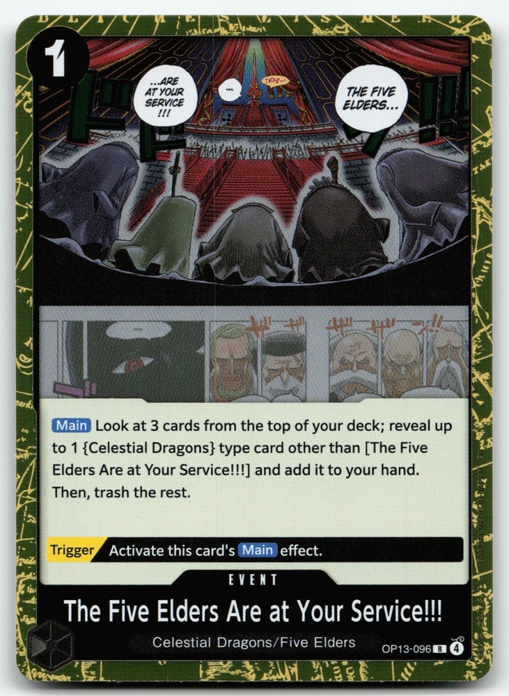 One Piece Five Elders #OP13-082 Carrying On His Will Foil