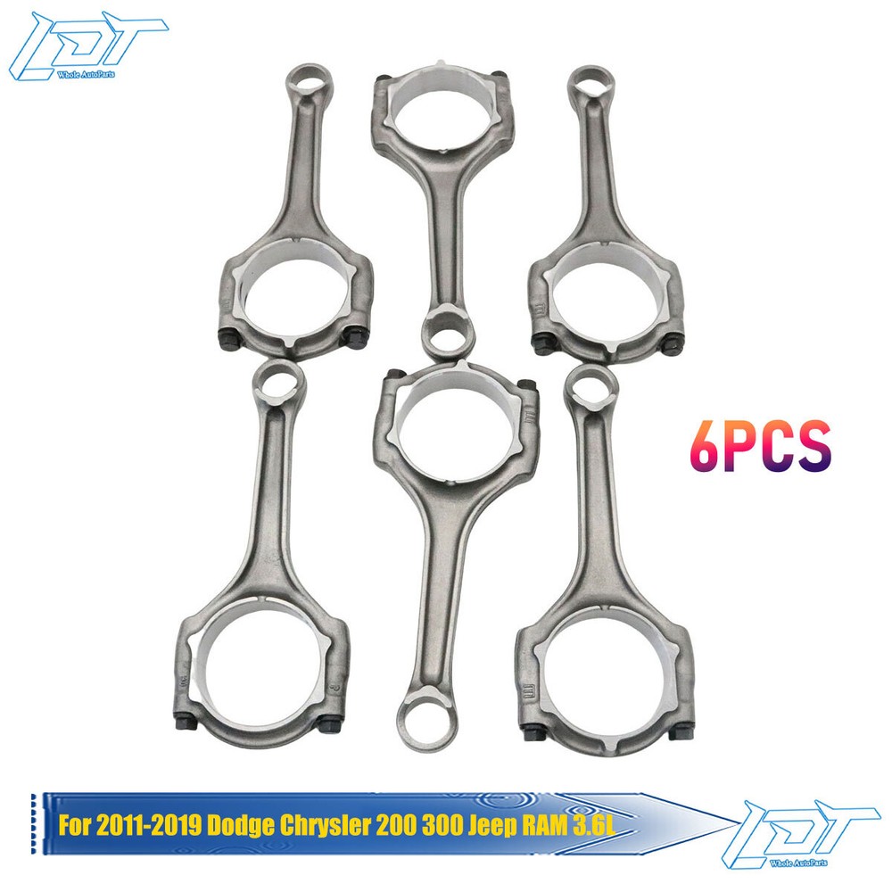 6Pcs STD Connecting Rods for Dodge Durango Grand Caravan Journey Ram 1500 3.6L V6