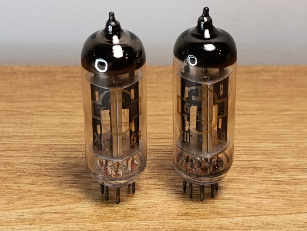 2pcs 1969 NOS Soviet 6C4P Rectifier Tubes Compatible with 6Z4 EZ90 6Z31  