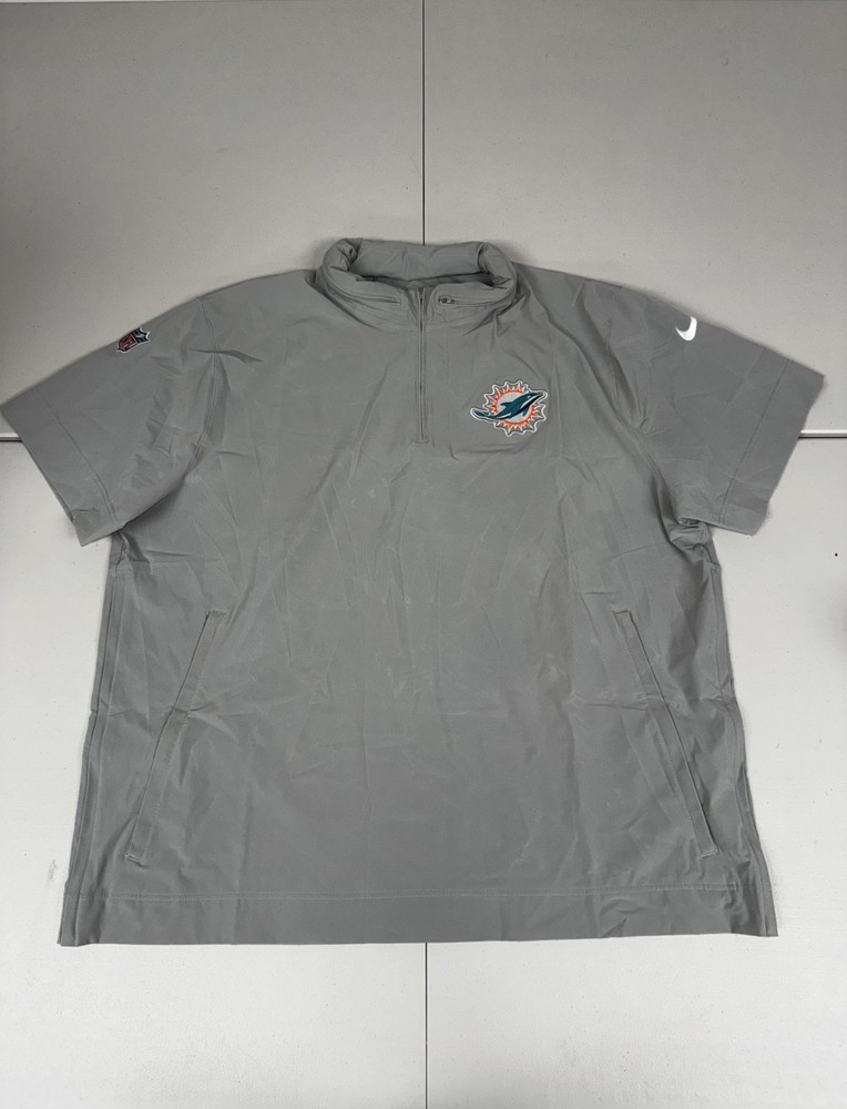 Nike Men's Miami Dolphins On Field Apparel 1/4 Zip Coaches Jacket Size 3XL