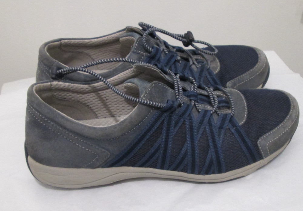 Dansko Women's Sneakers Size 40 Black Mesh and Gray Leather