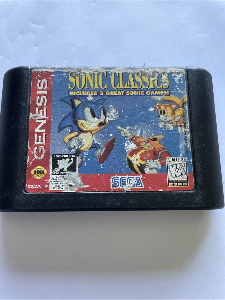 Sonic Classics (Sega Genesis, 1997) Cartridge Only - Tested