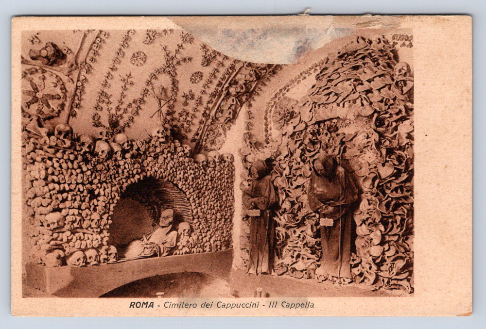 Vintage Postcard ROMA - Cimitero dei Cappuccini III Cappella