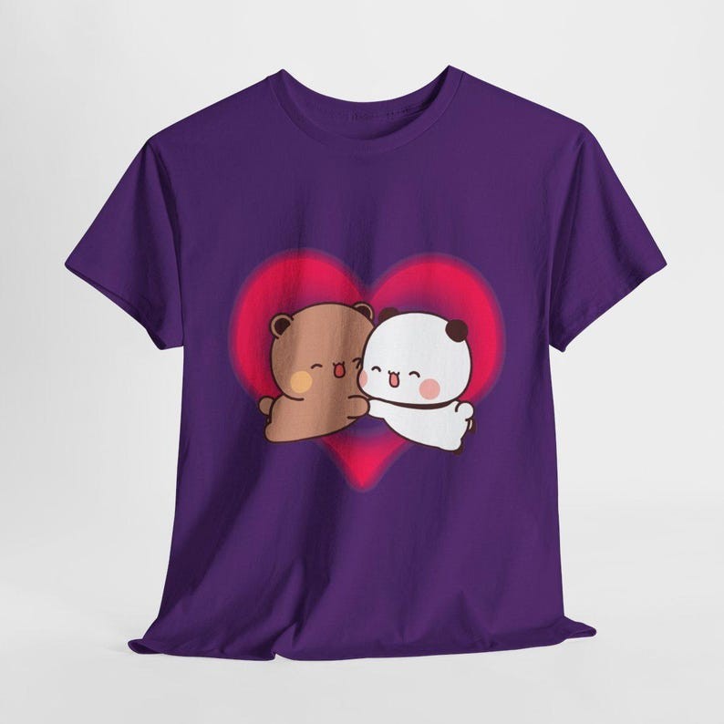 HOT Bubu Dudu Bear Hug T-Shirt, Kawaii Couple Valentine T-Shirt - S-5XL freeship