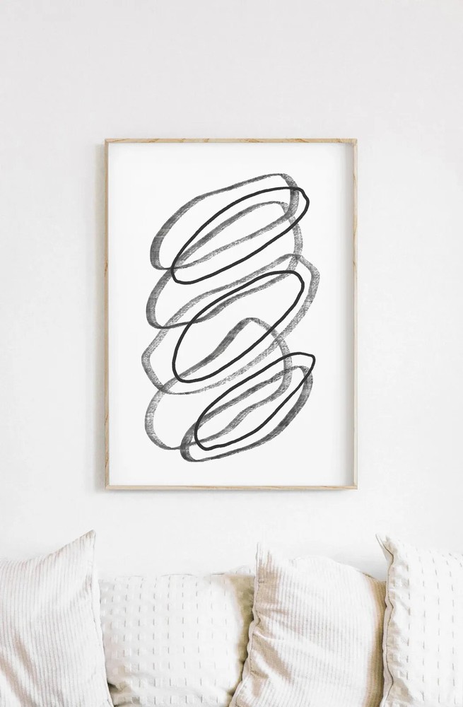 Abstract Black Ink Wall Art Poster Premium Quality Choose your Size