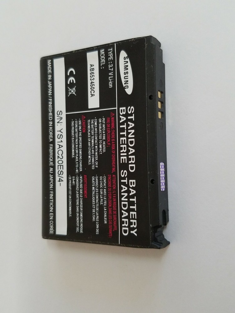 New Samsung AB653450CA Battery for Blackjack i607 Ace A827 Access i325 Phone-image