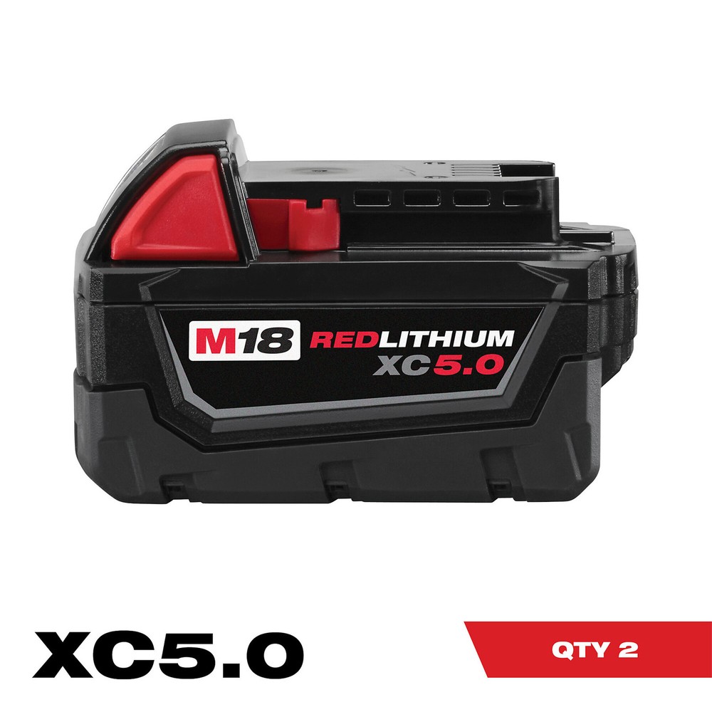 Milwaukee M18 REDLITHIUM XC5.0 Li-Ion Battery Pack 2-Pk High Capacity Model