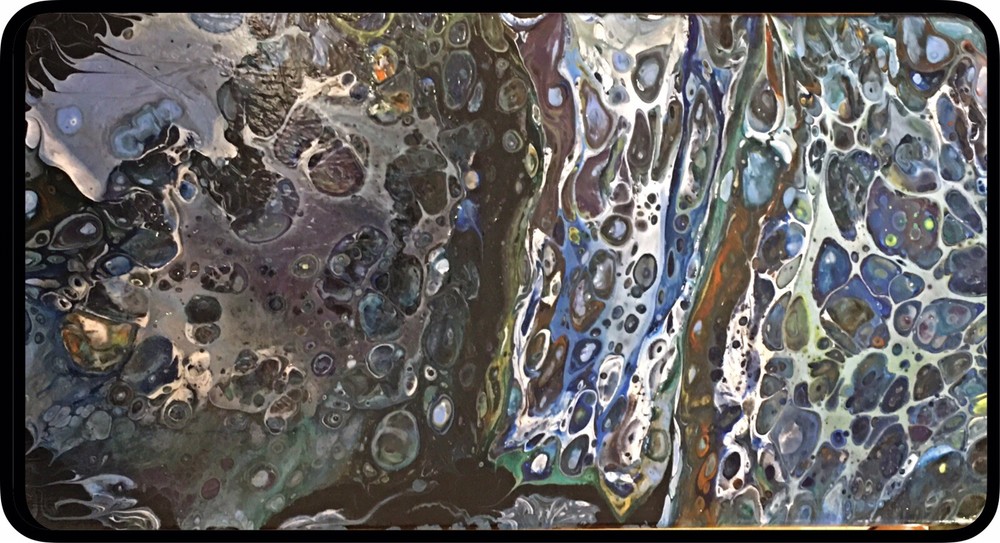 Acrylic Pour Painting On Canvas