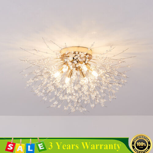 Modern Sputnik Chandelier Fireworks Pendant Light Crystal Ceiling Light Fixture
