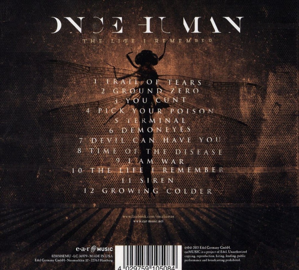 Once Human Life I Remember New Cd