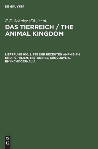 Liste Der Rezenten Amphibien Und Reptilien. Testudines, Crocodylia, R (Hardback)