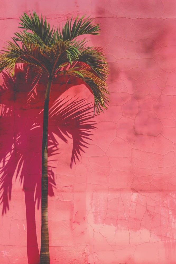 PINK PALM TREE POP ART CANVAS PRINT 16
