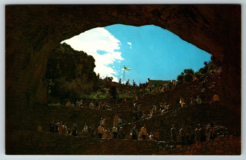 Natural Entrance View Carlsbad Caverns National Park New Mexico Vtg Postcard