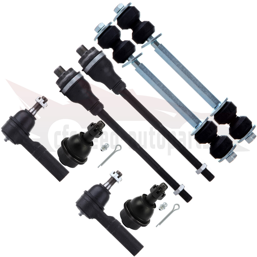 8pc Front Suspension Kit for 2001-2006 GMC Sierra 3500 - Ball Joints, Sway Bar, Tie Rods