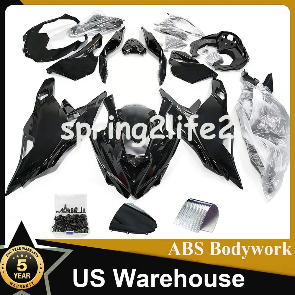 Glossy Black Fairing Kit+Bolts For 2023-2025 Kawasaki Ninja ZX4R ZX4RR/ZX25R US