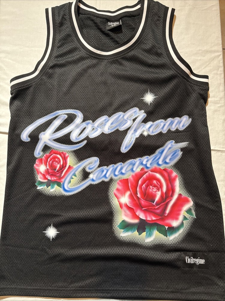 Civil Regime #08 Roses From Concrete Basketball Jersey Rare Size Medium