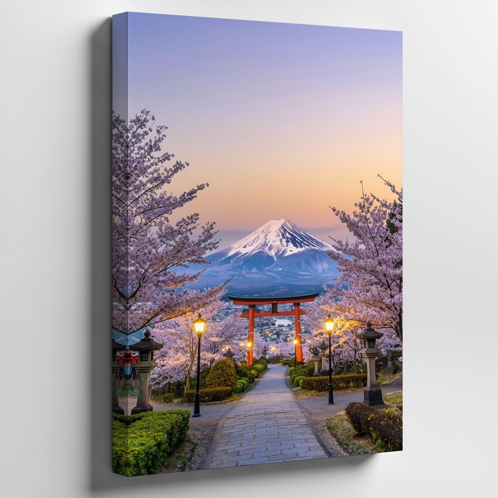 Wall Art Serene Landscape Featuring A Traditional Japanese Torii Gate At The