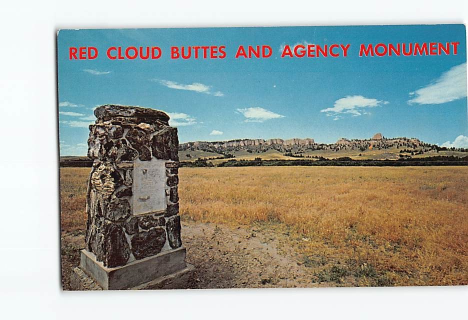 Postcard Red Cloud Buttes & Agency Monument Nebraska USA
