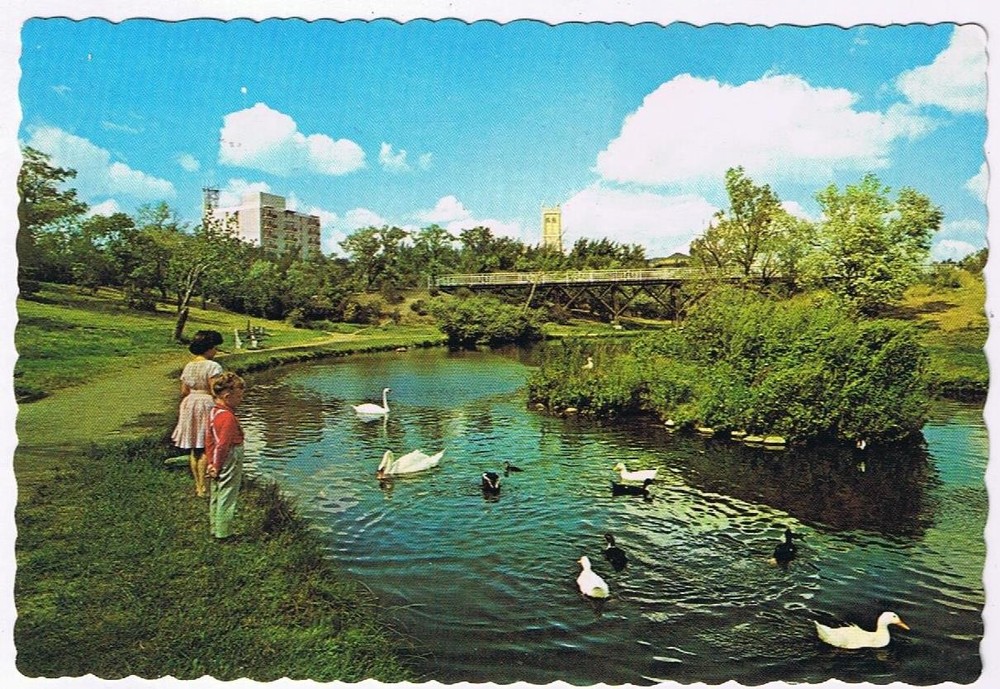 Saskatchewan Postcard Moose Jaw Crescent Park