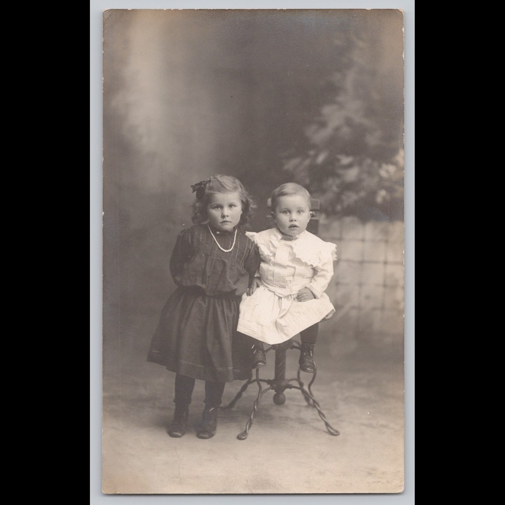 Postcard Real Photo RPPC Children Portrait Vintage