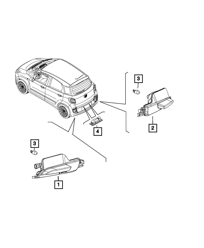 Genuine Mopar Backup Lamp Left 68390460AA